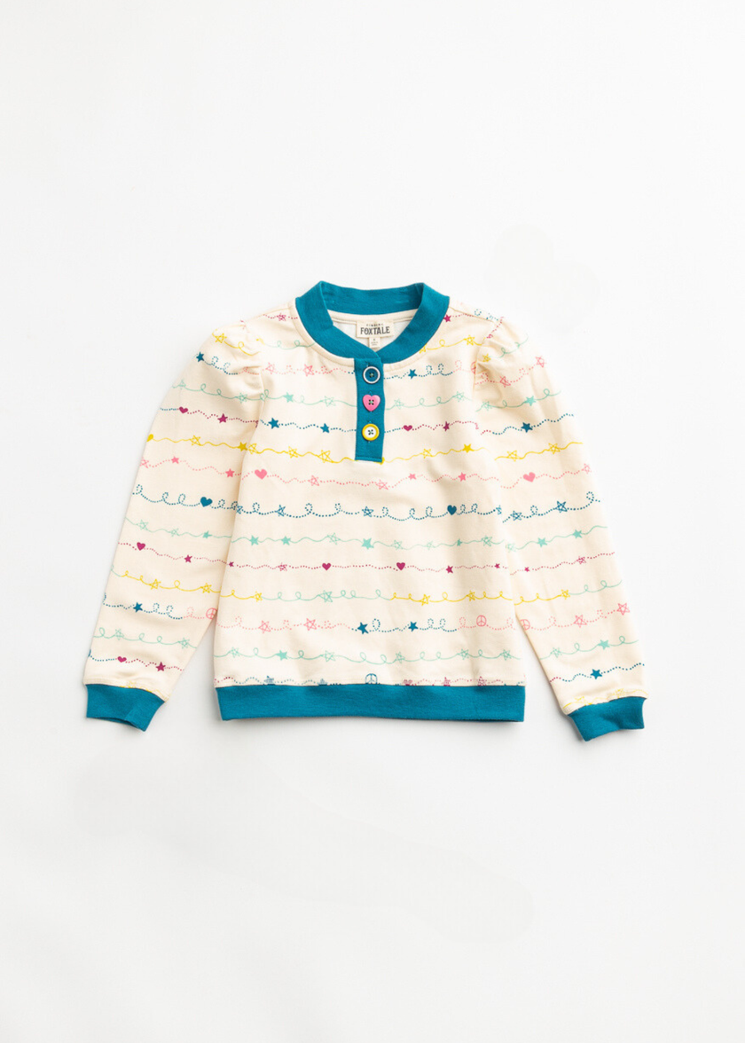 Finding Foxtale - Scribble Top: Scribble Print