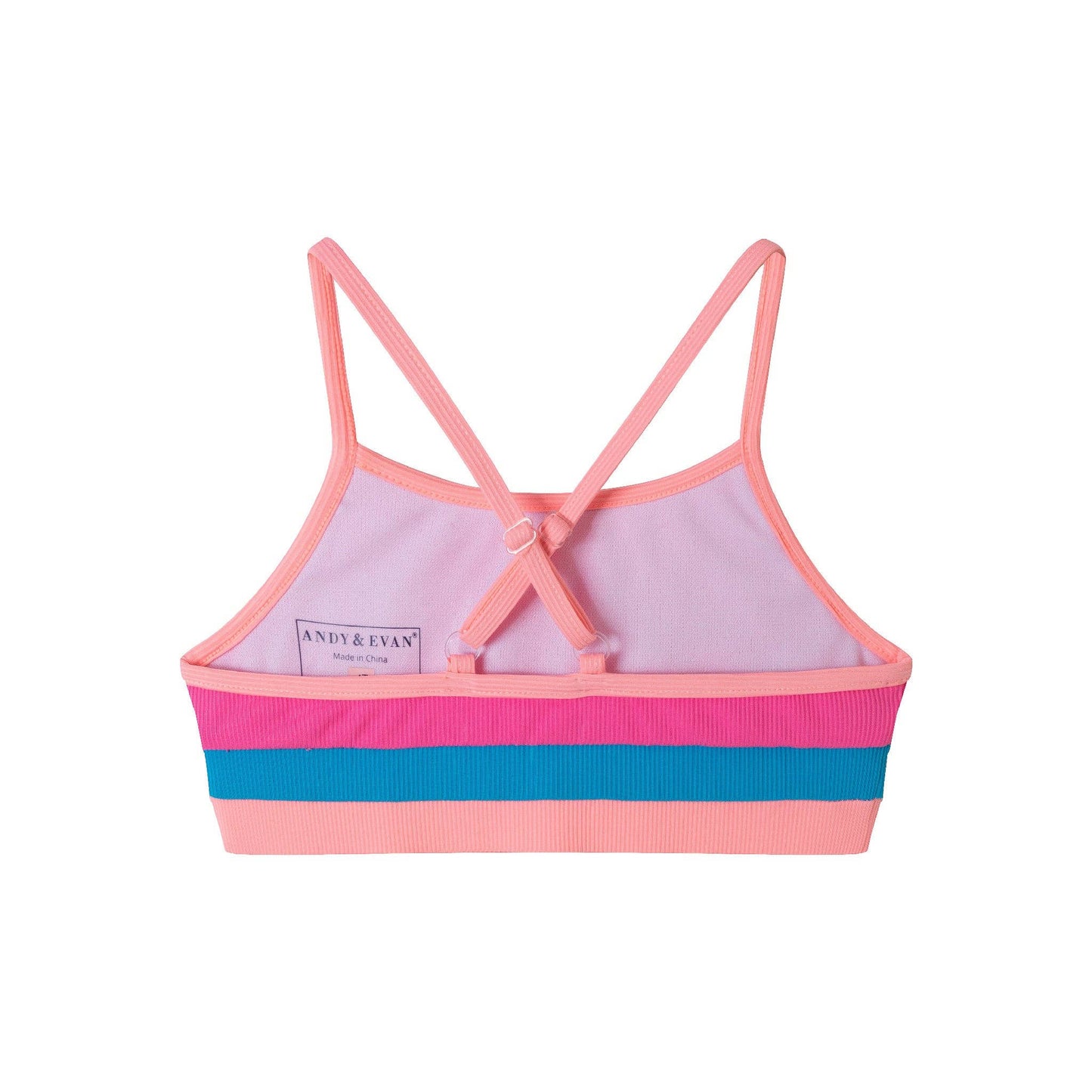 Andy & Evan - Kids (4-16) Two Piece Swim Suit | Pink Color Block: Pink