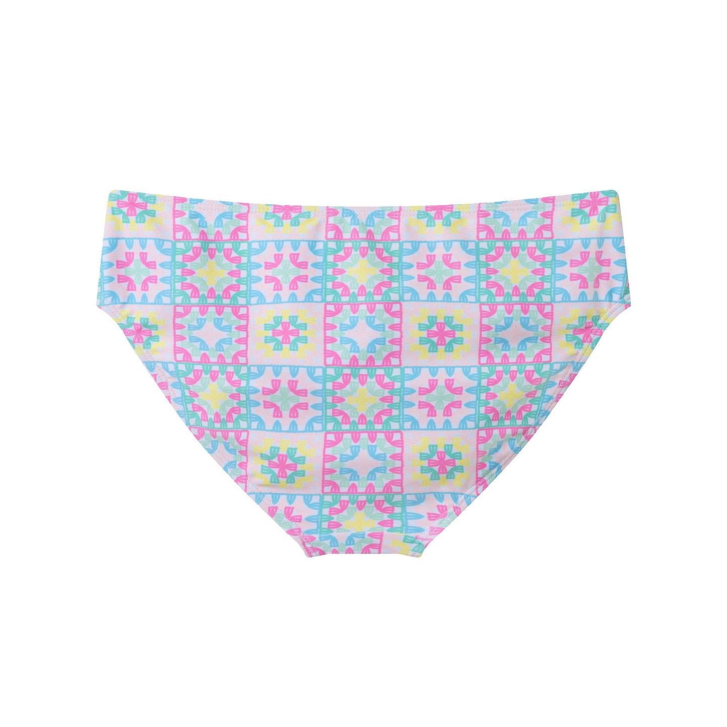 Andy & Evan - Kids (7-16) Two Piece Swimsuit | Multicolor Crochet: Pink