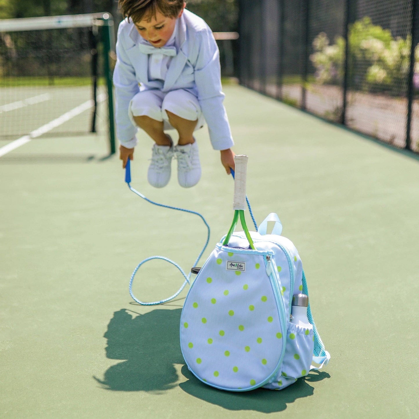 Ame & Lulu - Little Love Tennis Backpack: Sky Oxford