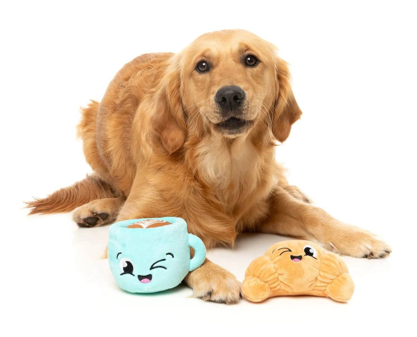 Pet Palette Distribution - FuzzYard Croissant & Cappuccino Plush Dog Toy 2pk