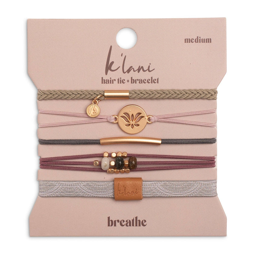 K'Lani hair tie bracelets - Breathe  Hair Tie Bracelets