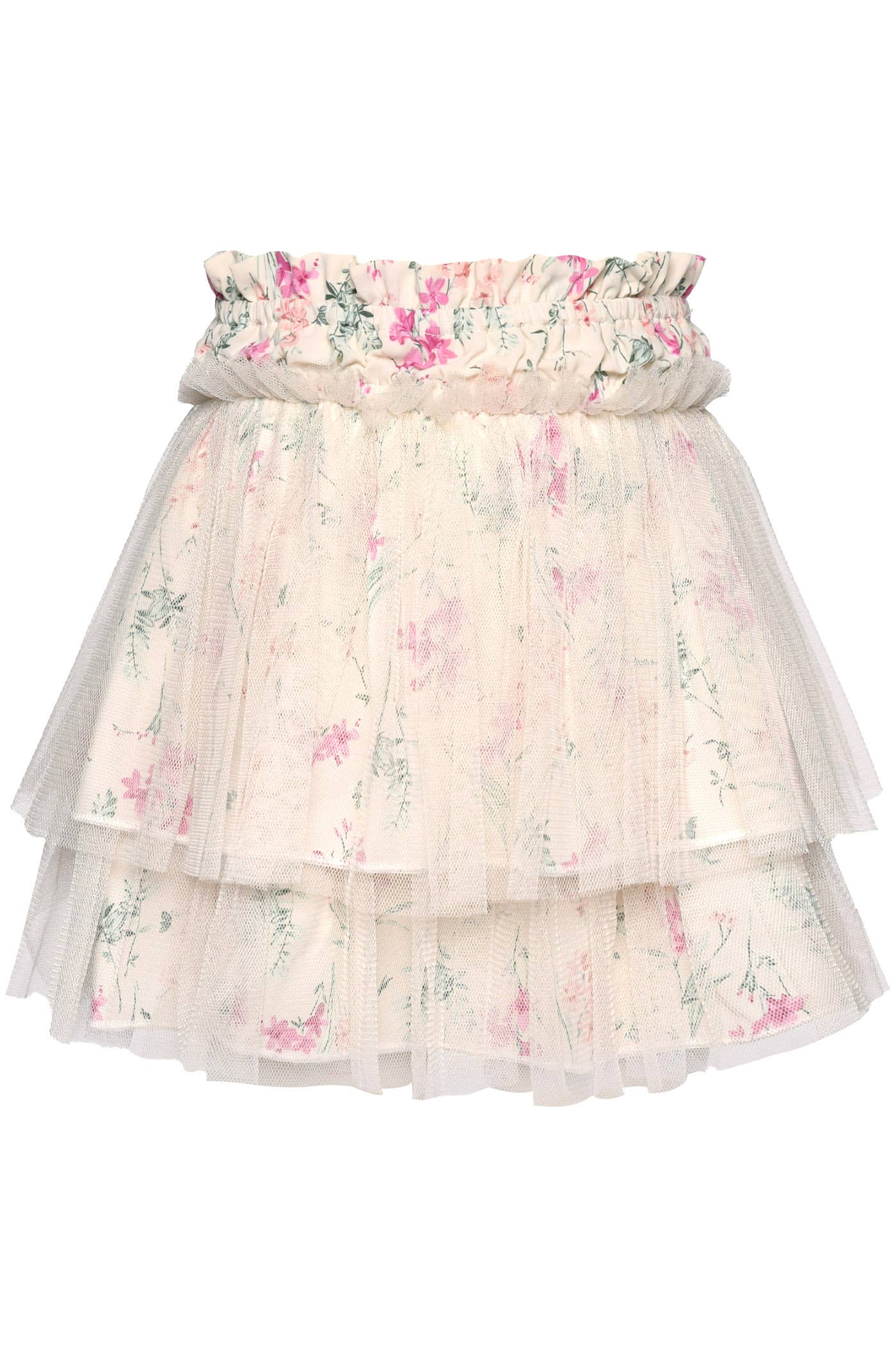 Hannah Banana - 2 TIER TUTU SKIRT: IVORY MULTI