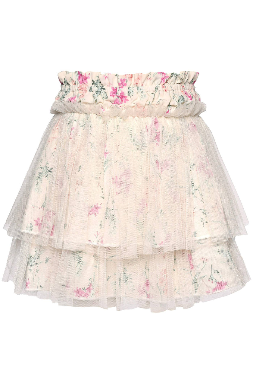 Hannah Banana - 2 TIER TUTU SKIRT: IVORY MULTI