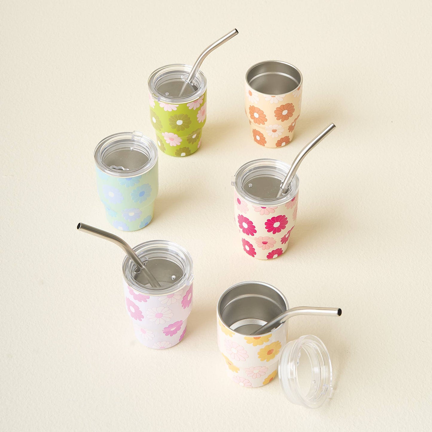 The Darling Effect - 2 oz Tiny Tumbler-Darling Daisy Peach