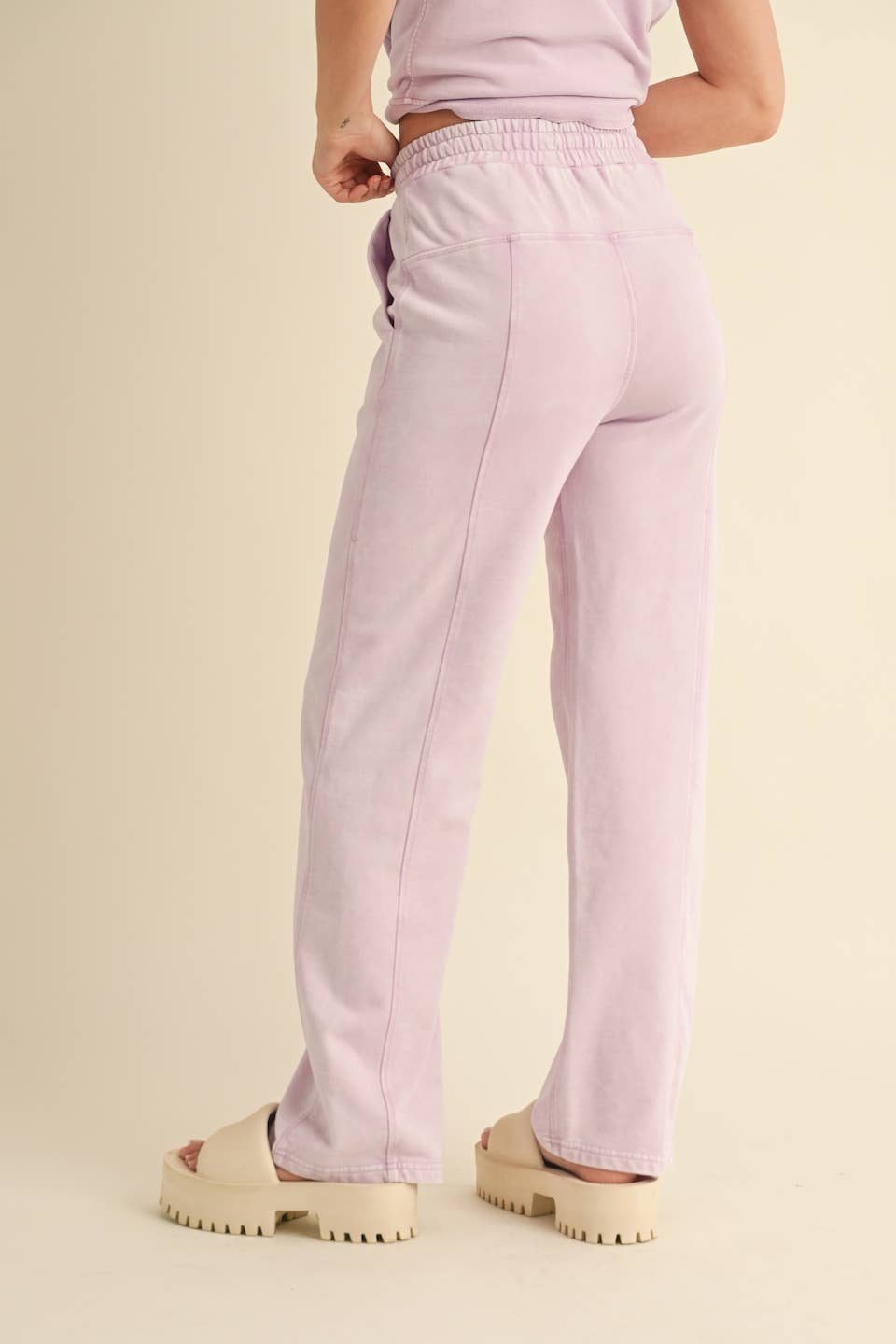 KIMBERLY C - Mineral Wash Pants: Charcoal