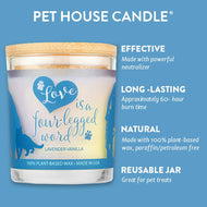 Pet House by One Fur All - Sentiments Lavender Vanilla 9 oz Candle gift for pet lovers