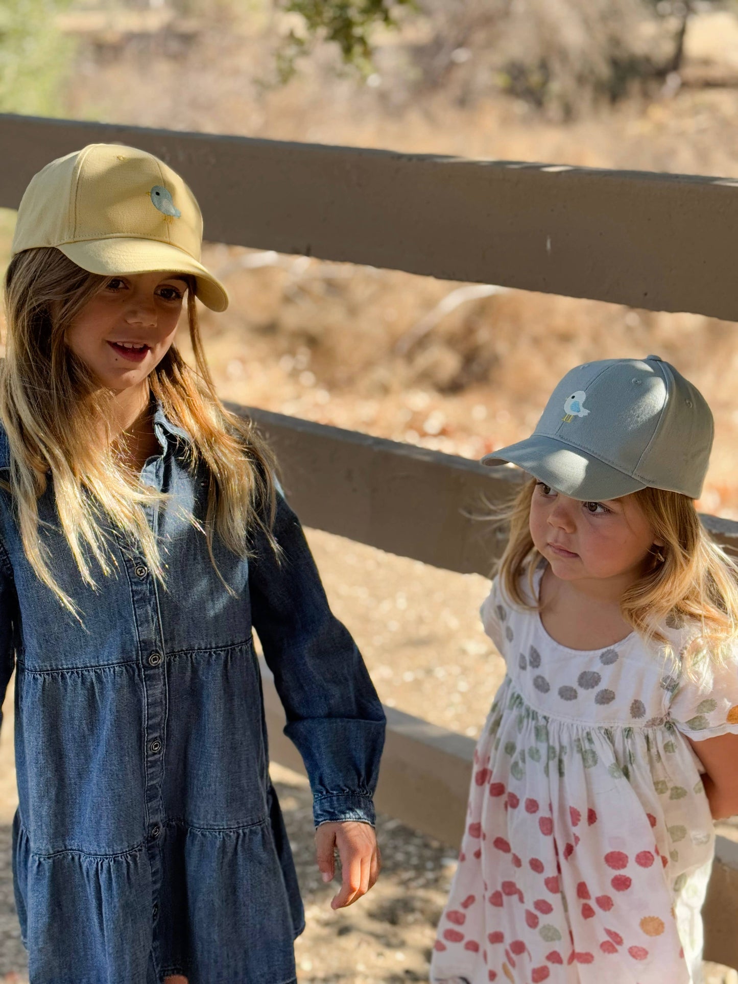 Peppercorn Kids - Kids Baseball Hat - Birdie Chick Patch - (Yellow 2-6/7y)