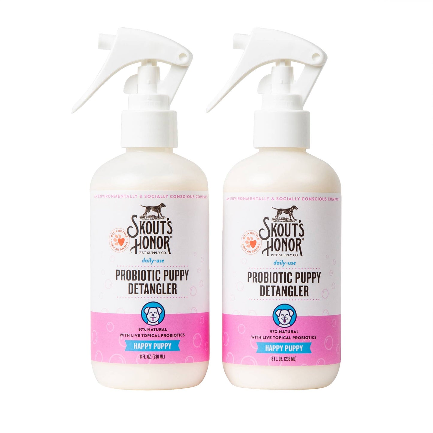 Pet Palette Distribution - Skout's Honor Probiotic Daily Use Detangler Happy Puppy 8 oz