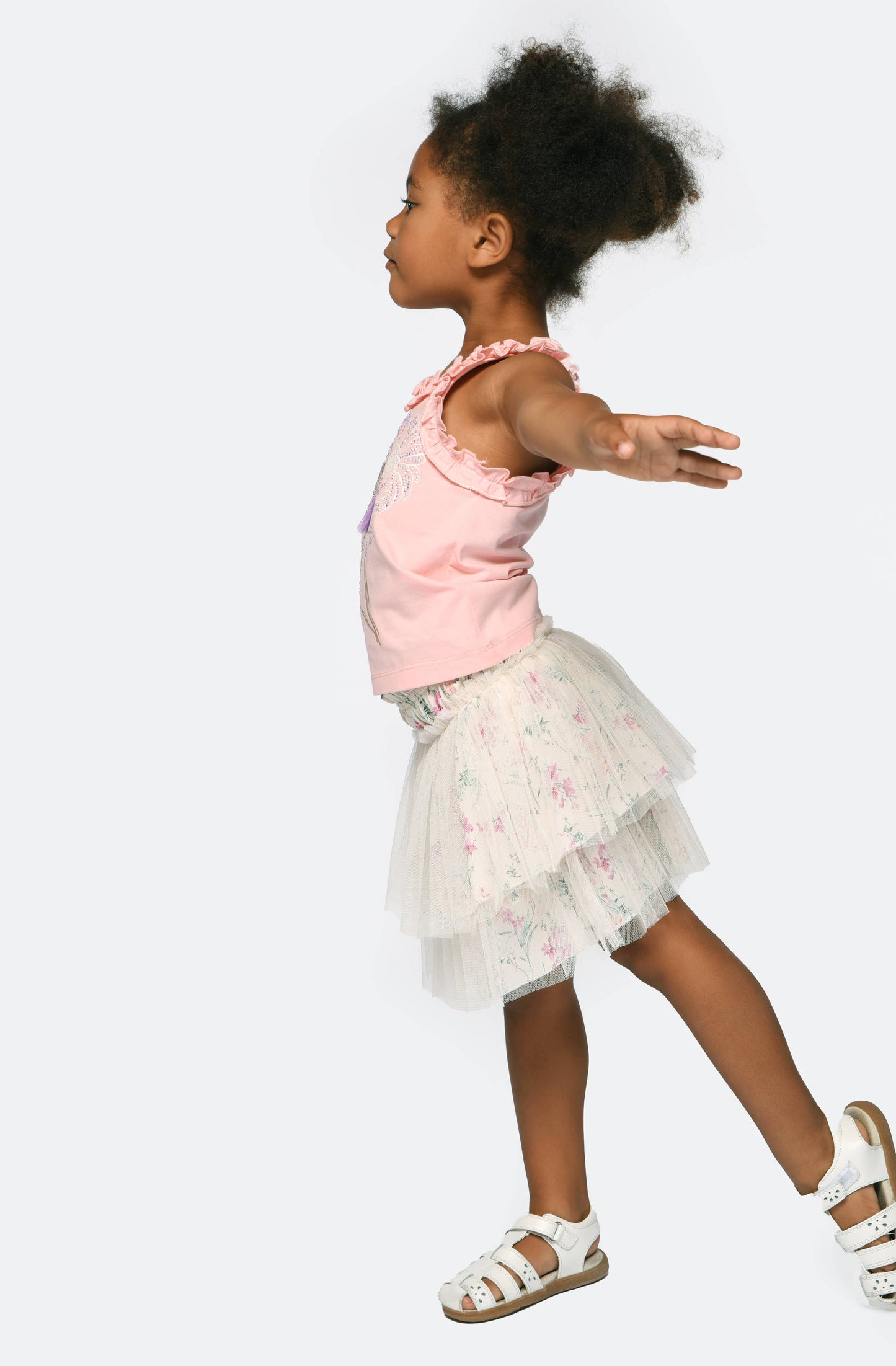 Hannah Banana - 2 TIER TUTU SKIRT: IVORY MULTI