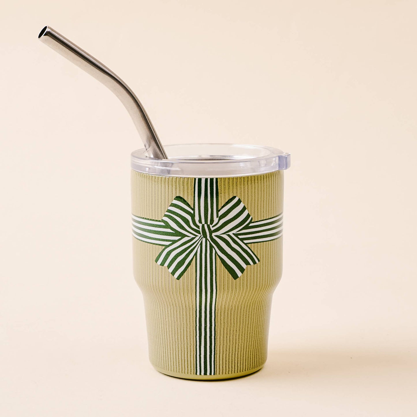 The Darling Effect - 2 oz Tiny Tumbler-Holiday Gift Bow Green