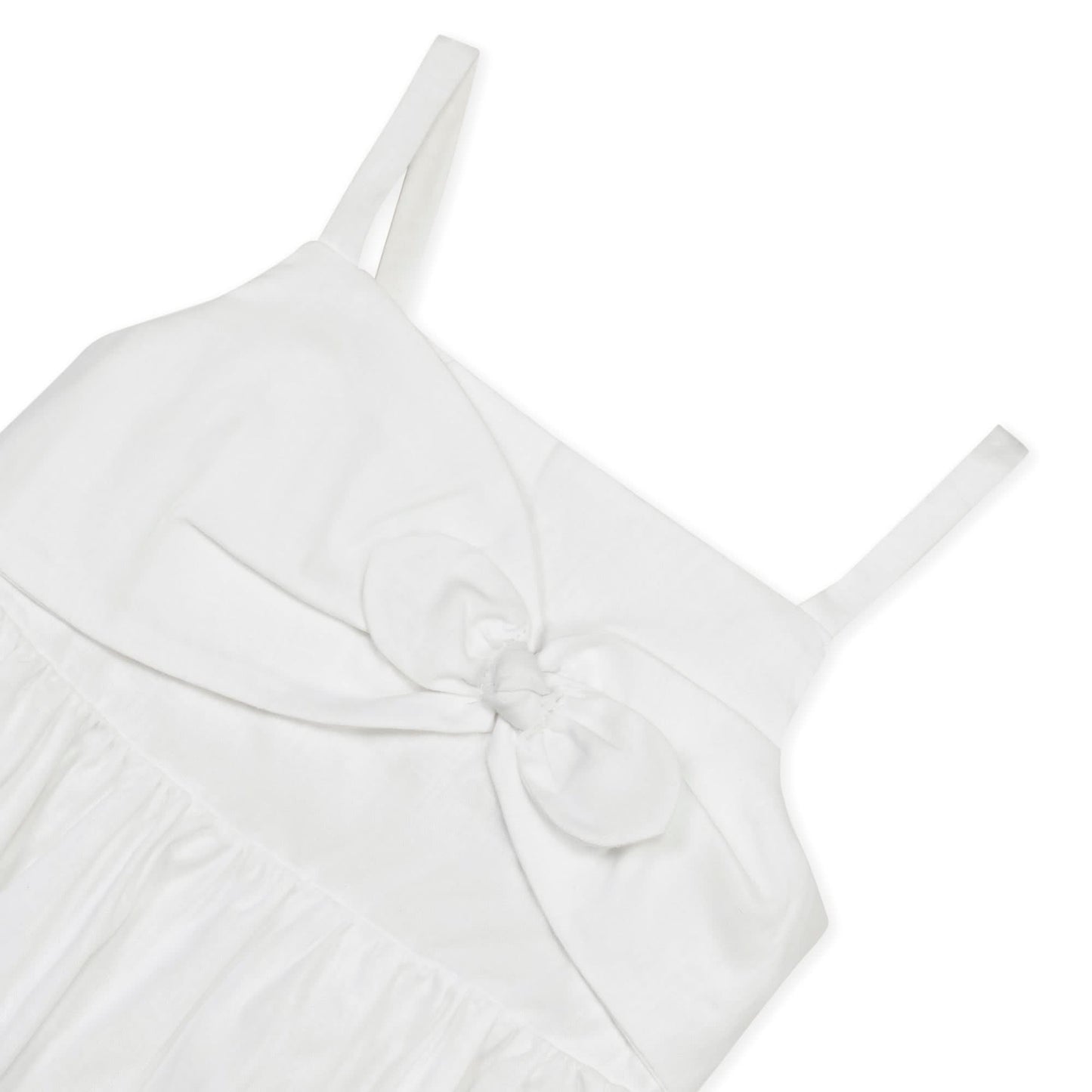 Hope and Henry - Bow Front Sundress: White Linen