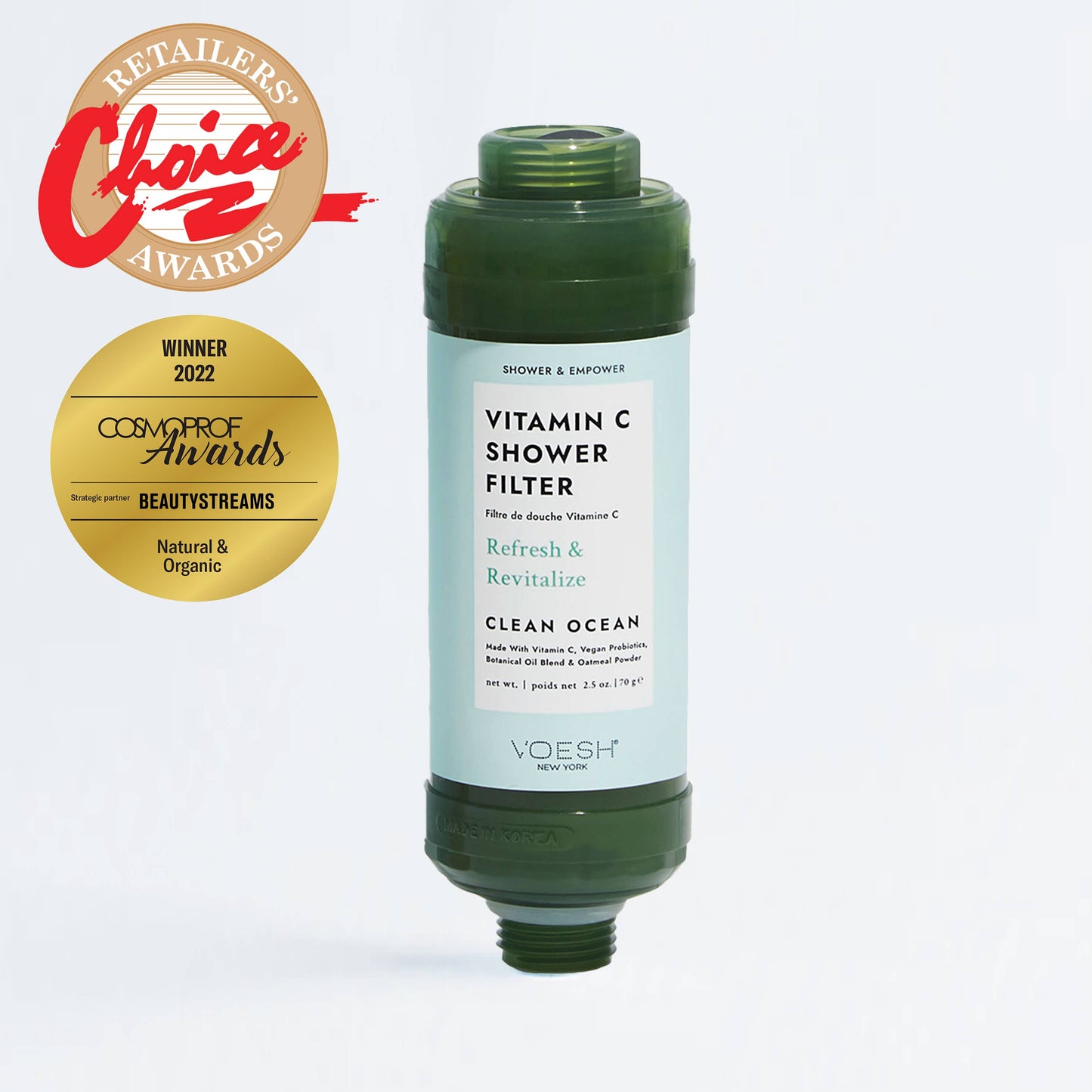 VOESH New York - Vitamin C Shower Filter Clean Ocean: Single