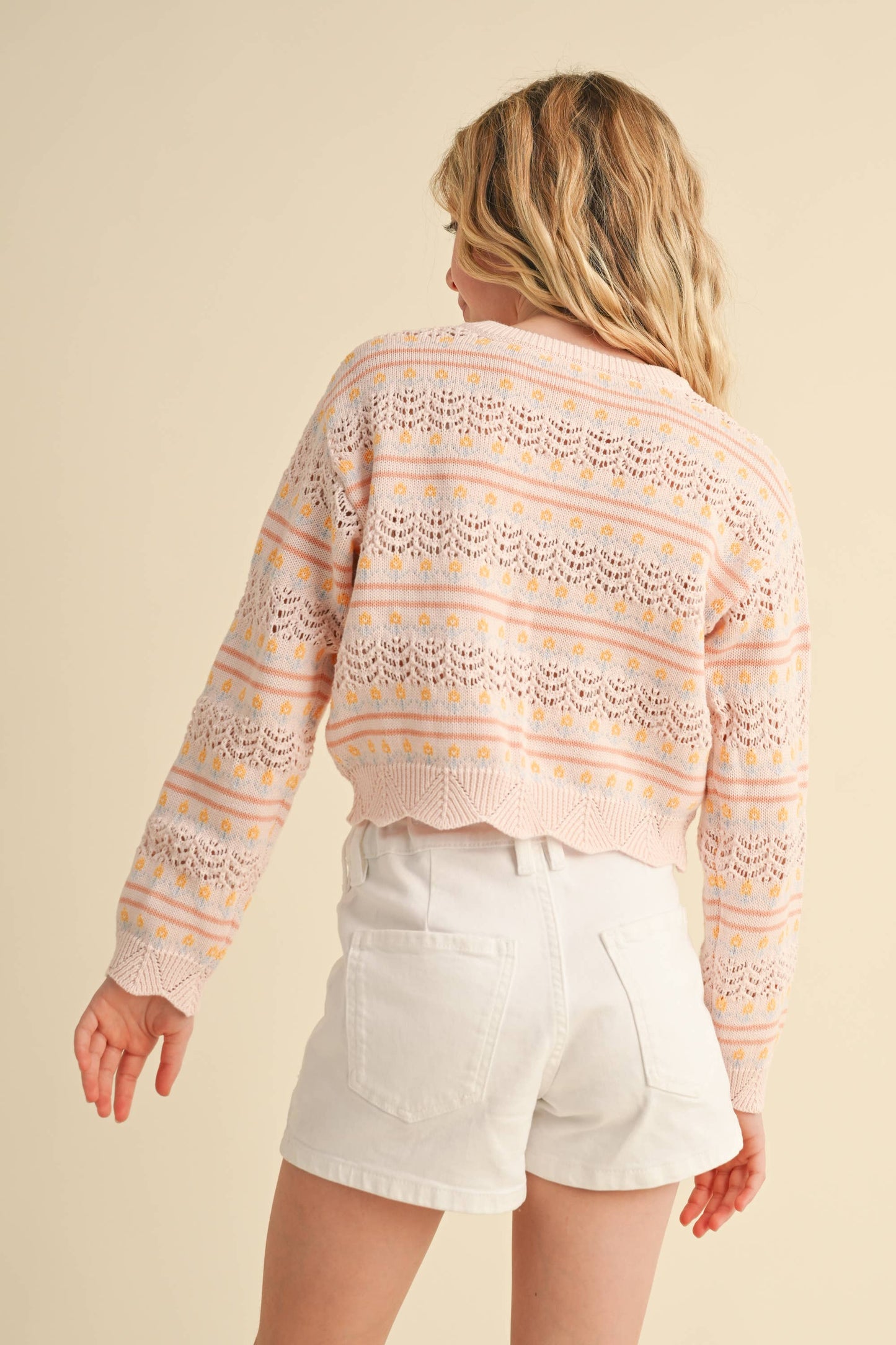 heart and arrow - TWEEN GIRLS KIDS PULL OVER TOP IN FLOWER POINTELLE (7-14)