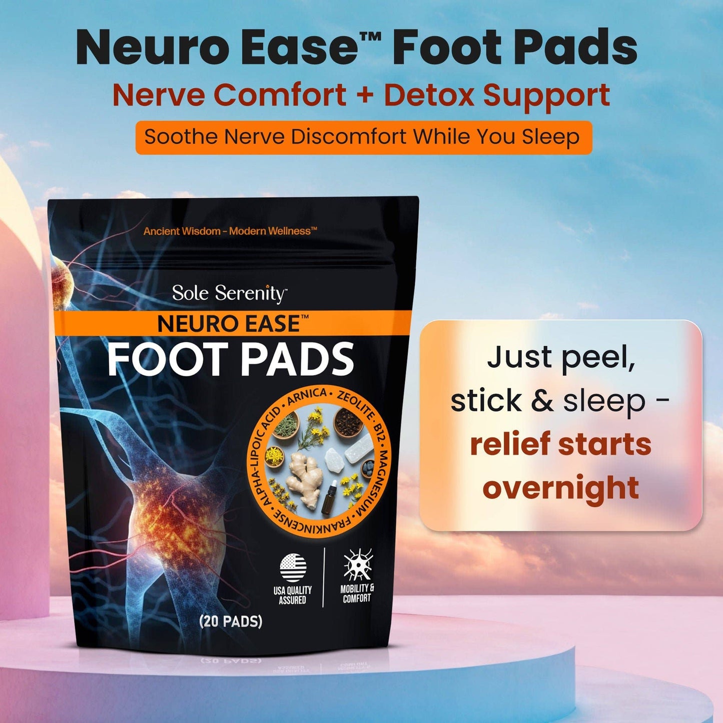 Lure Essentials - Sole Serenity Neuro Ease Neuropathy Detox Foot Pads