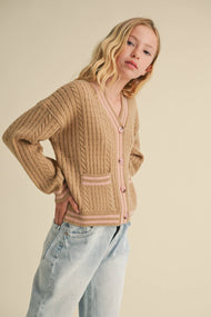 heart and arrow - TWEEN KIDS GIRLS DROP SHOULDER CARDIGAN (7-14)