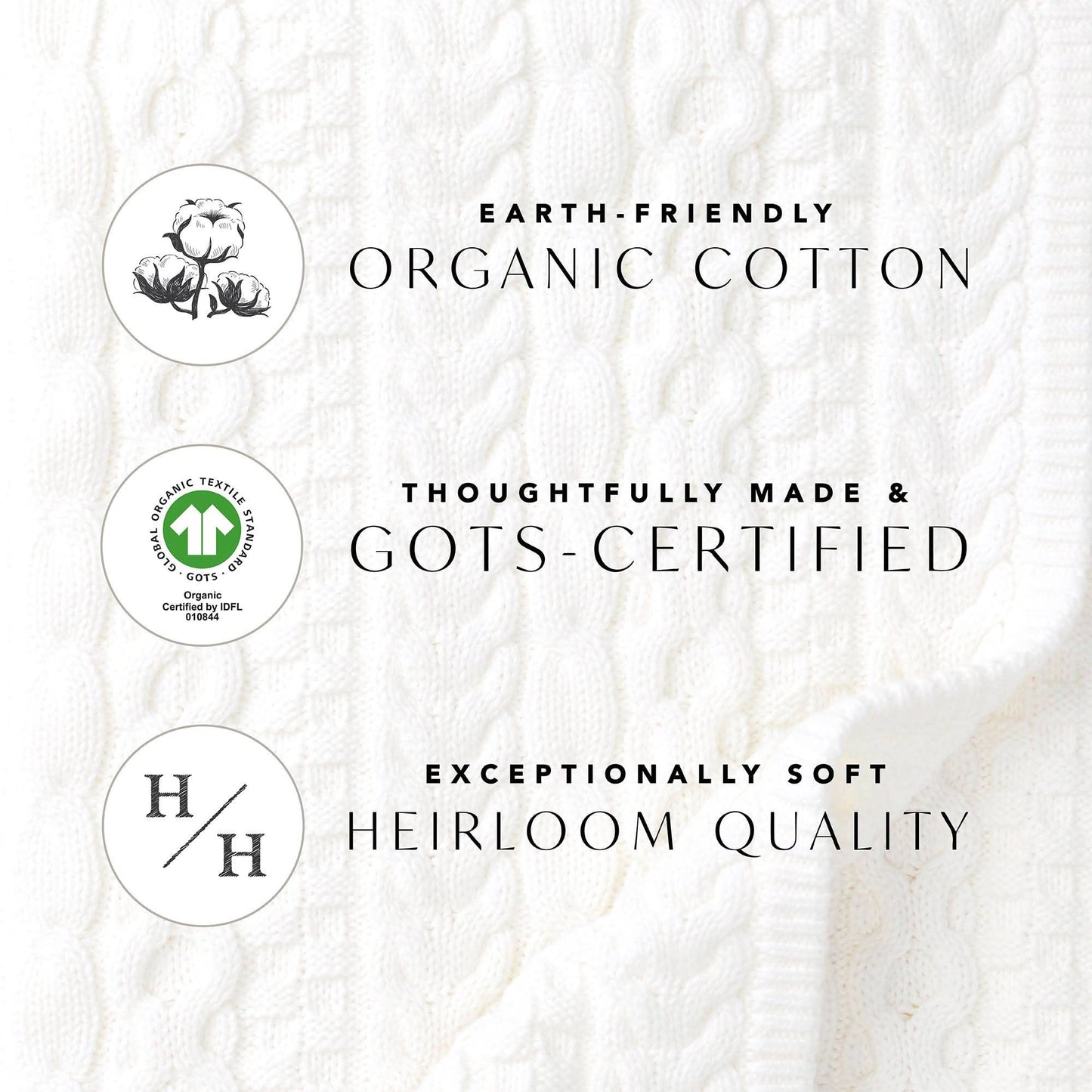 Hope and Henry - Organic Cropped Special Cardigan: Light Oatmeal Scallop