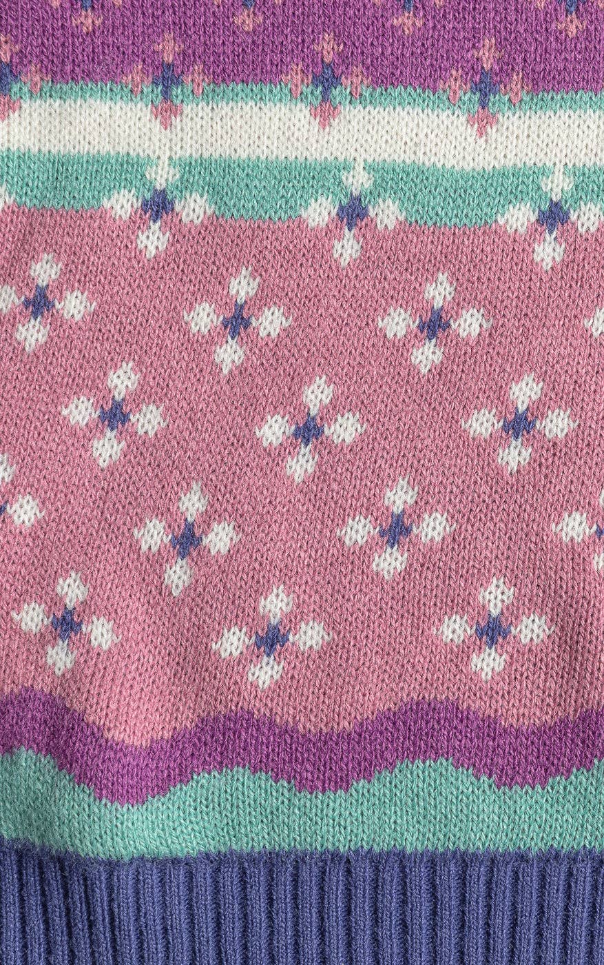 Finding Foxtale - Darling Sweater Vest: Jewel Tone Intarsia