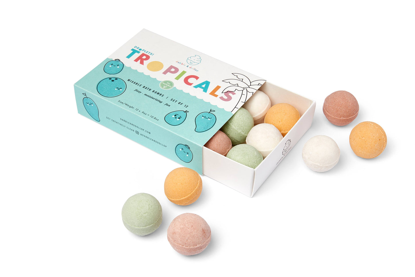 Dabble & Dollop - Mini Bath Bombs Box Set - Tropicals