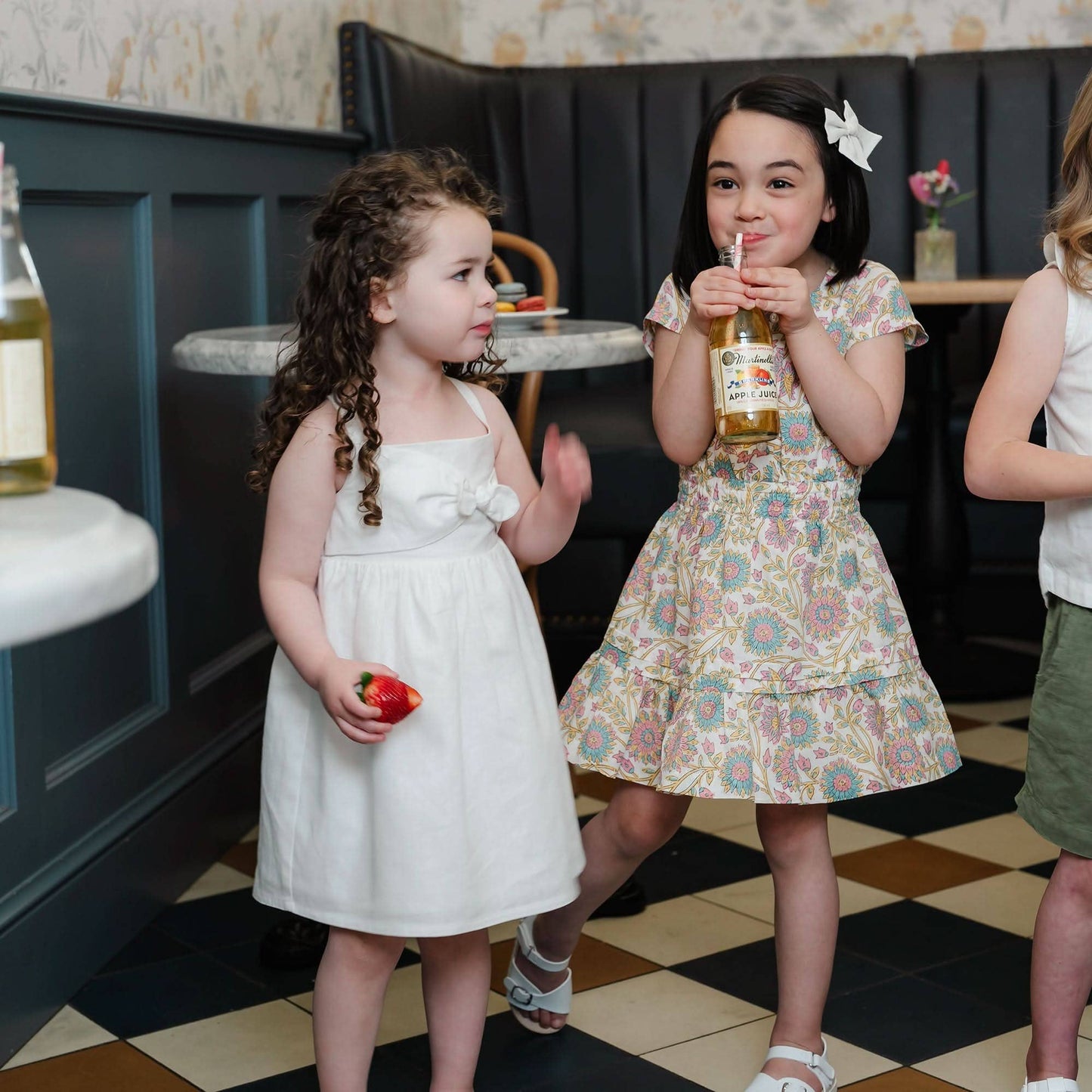 Hope and Henry - Bow Front Sundress: White Linen