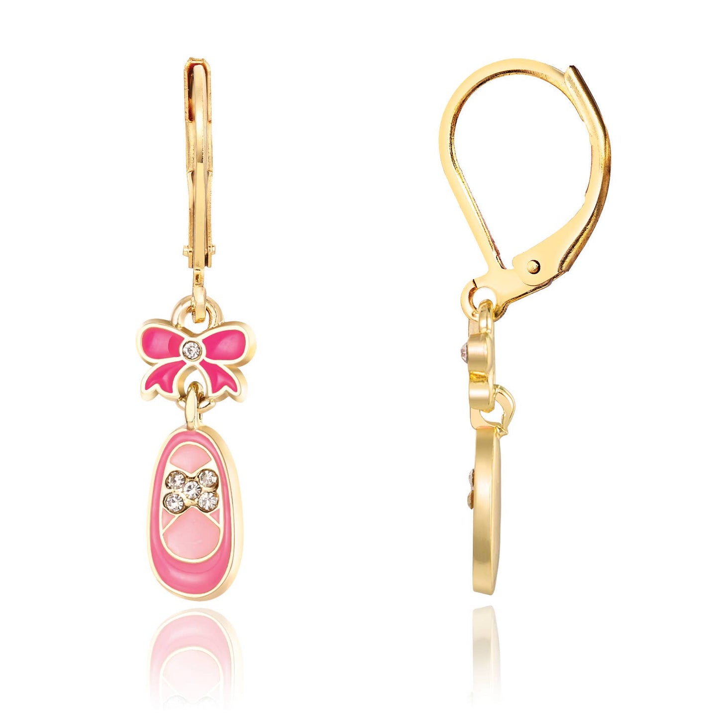 Girl Nation - Crystal Ballet Shoes Leverback Earrings