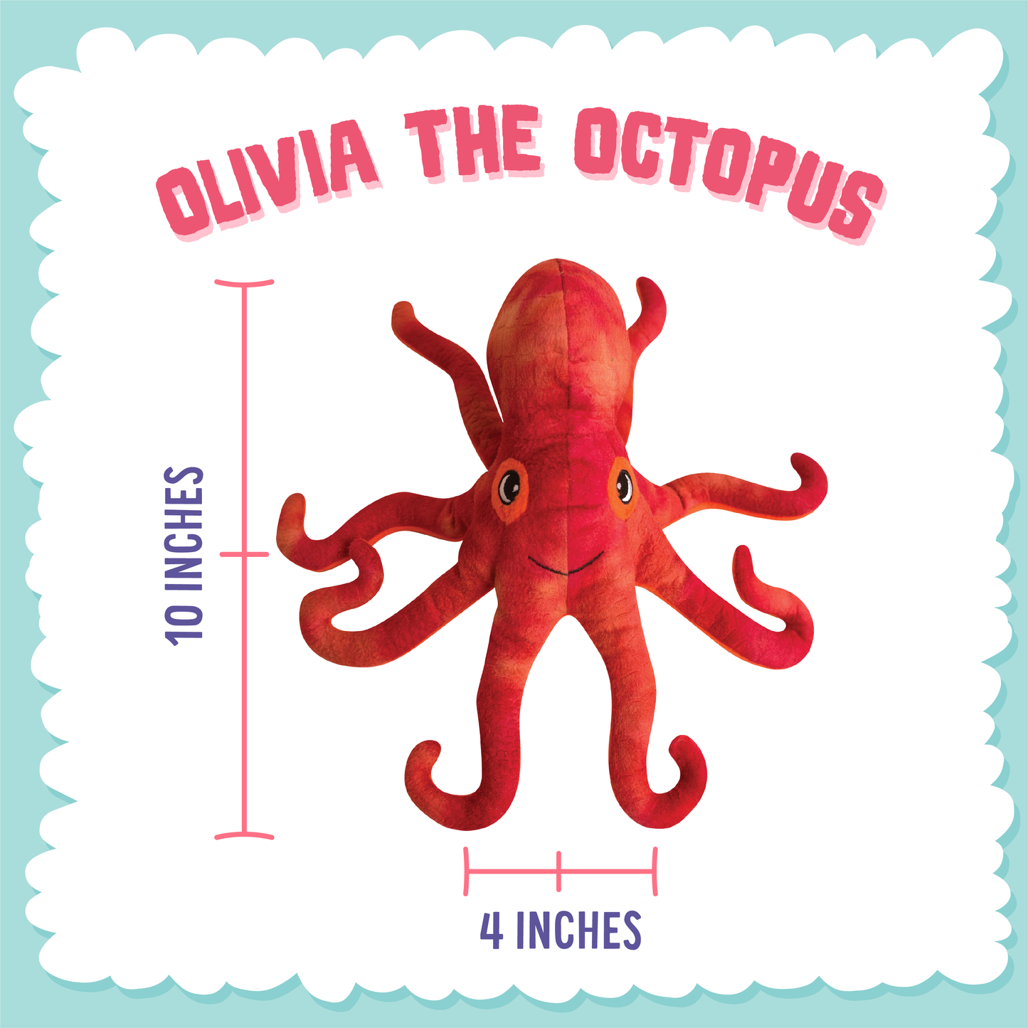 Pet Palette Distribution - SnugArooz Olivia the Octopus Plush Dog Toy 11"