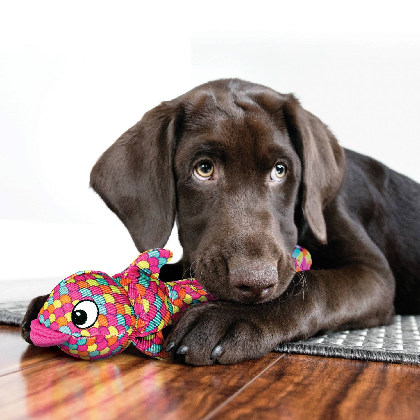 Pet Palette Distribution - KONG® Wubba Finz Dog Tug Toy Pink Small