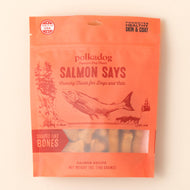 Pet Palette Distribution - Polkadog Salmon Says Bone Shaped Crunchy Dog and Cat Treats