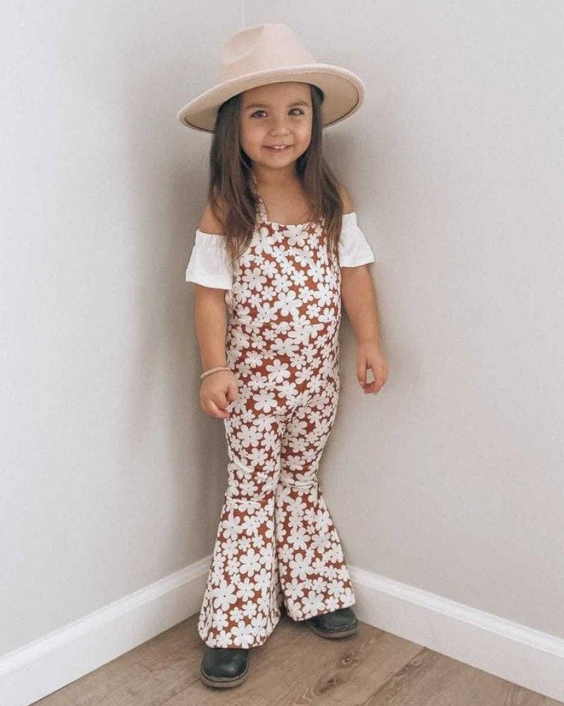 Bailey's Blossoms - Andi Pleated Bell Bottom Jumpsuit - Flower Child