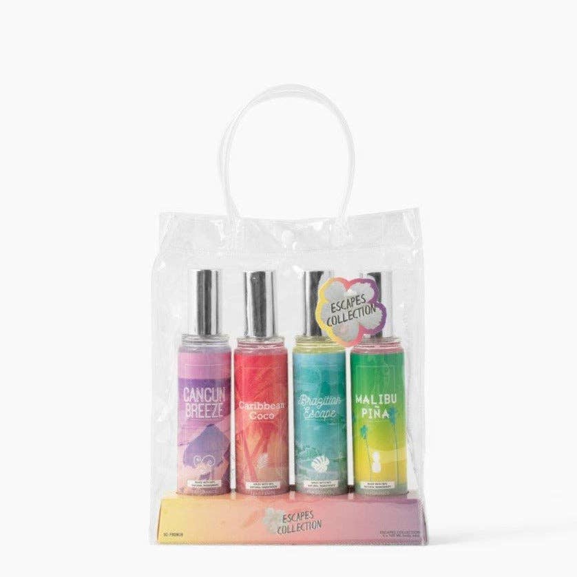 So French Perfumes - Escapes 4-Piece Body Mist Sampler Set