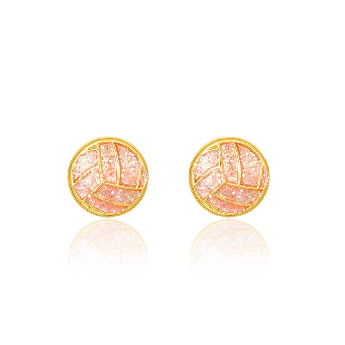Girl Nation - Glitter Volleyball Cutie Stud Earrings