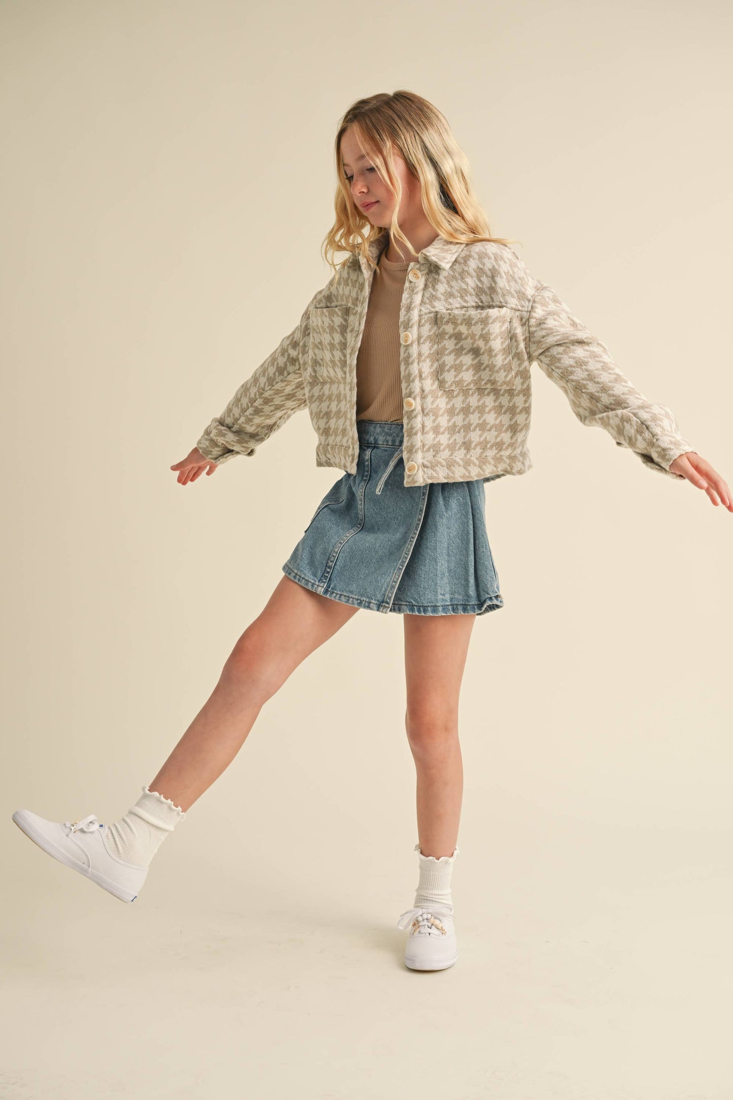 heart and arrow - TWEEN KIDS GIRLS CROPPED TRUCKET JACKET (7-14)