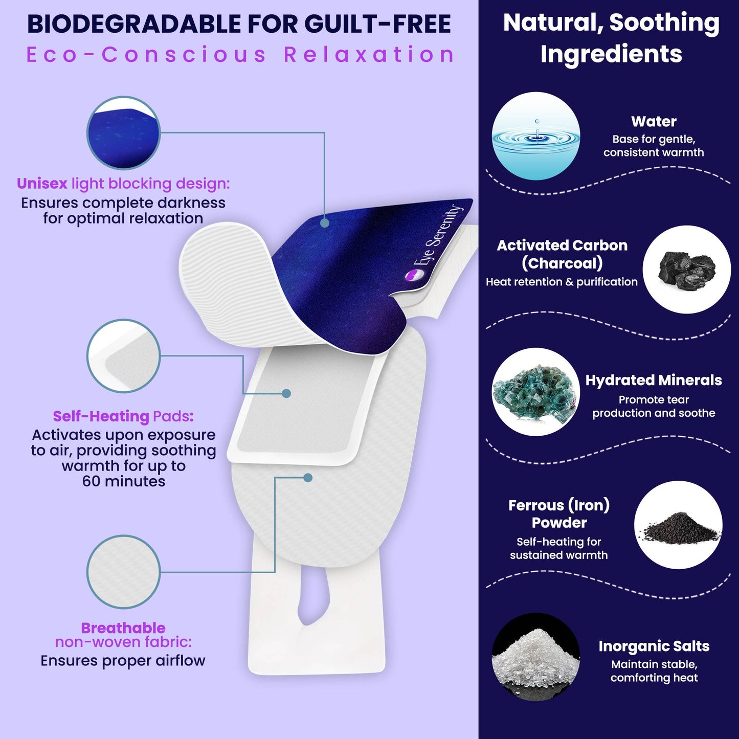 Lure Essentials - Self-Heating Steam Eye Mask for Eye Strain, Sleep, Dry Eye