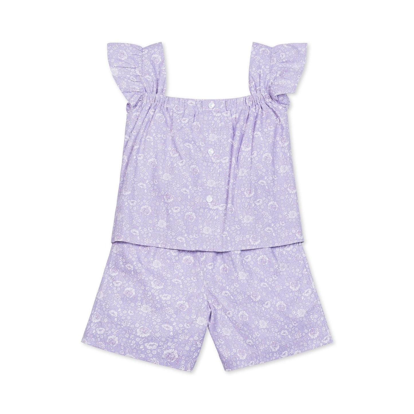 Hope and Henry - Faux Top Romper: Lavender Fields Floral