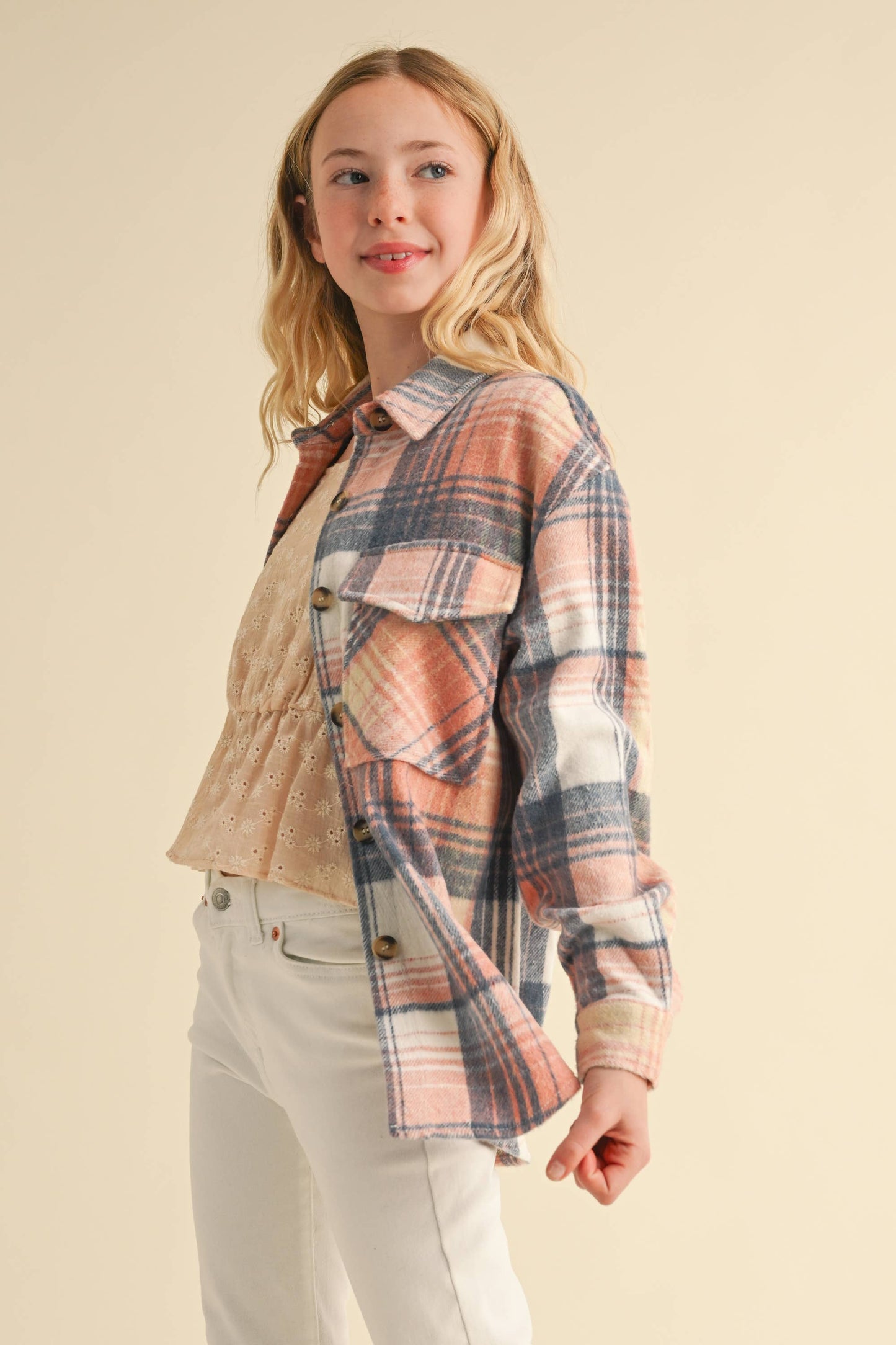 heart and arrow - TWEEN GIRLS KIDS ONE POCKET SHACKET (7-14)