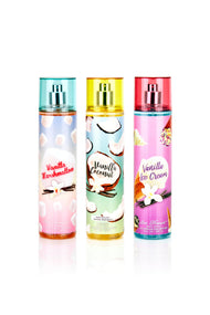 So French Perfumes - La Vanille 3-Piece Angel Cake Body Mist Set
