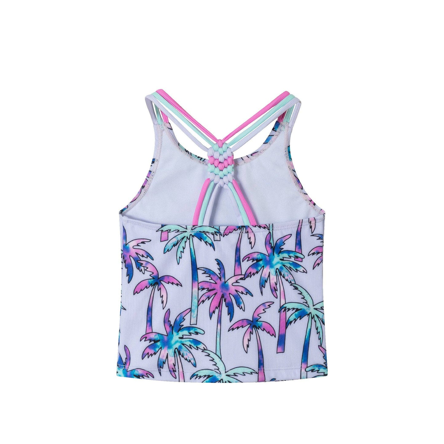 Andy & Evan - Kids (2-6x) Tankini Swimsuit Set | Purple Palm Trees: Purple