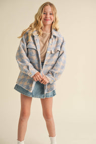heart and arrow - TWEEN KIDS GIRLS DOUBLE POCKET SHACKET (7-14)