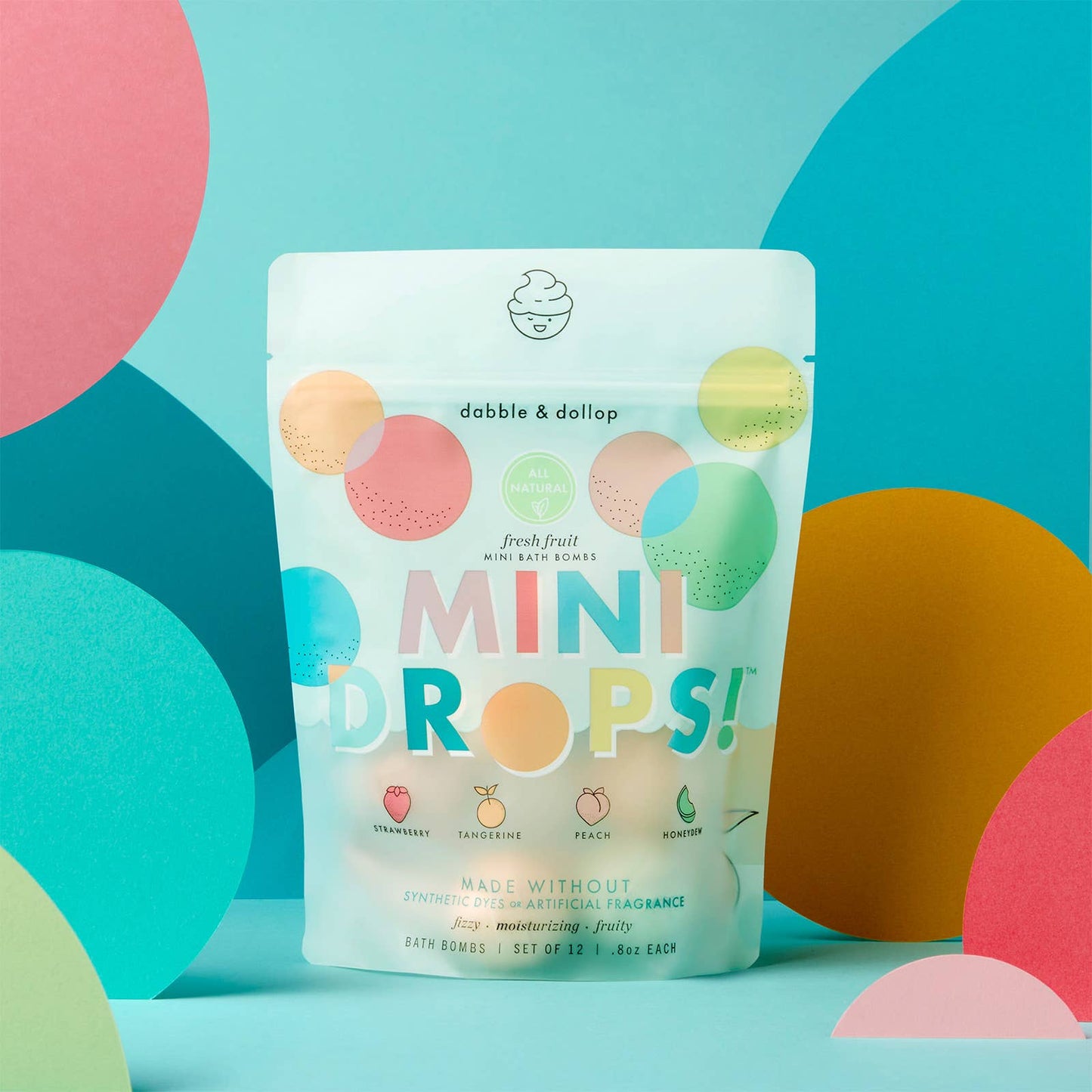 Dabble & Dollop - Mini Drops Bath Bombs - All-Natural Fresh Fruit
