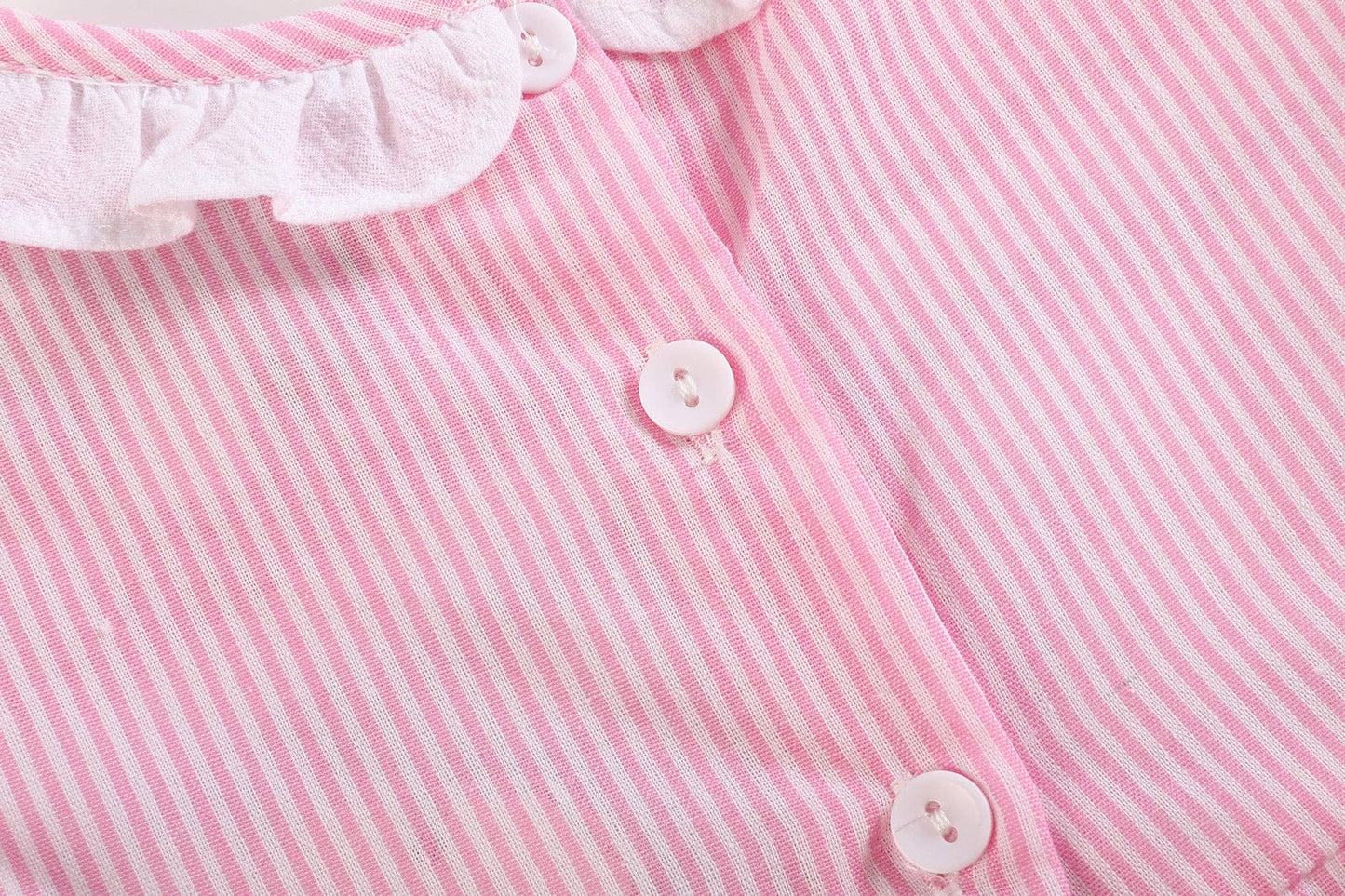 Lil Cactus - Pink Striped Lil Sister Smocked Romper