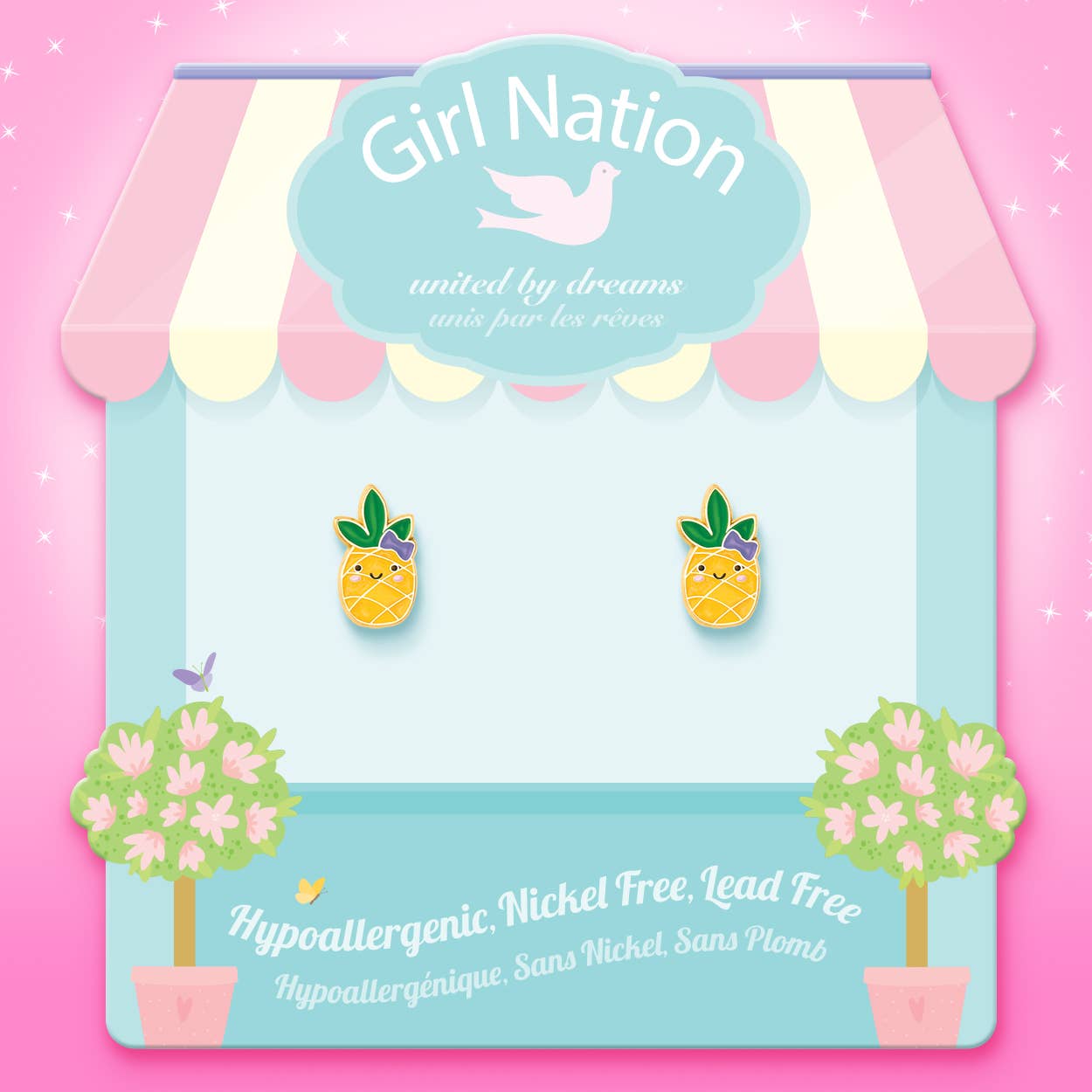 Girl Nation - Lookin' Pine Cutie Stud Earrings