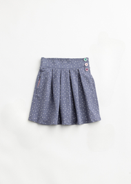 Finding Foxtale - Proper Pleated Skort: Marshmallow Dots
