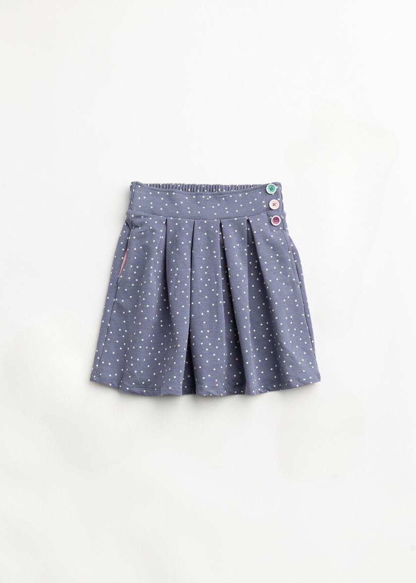 Finding Foxtale - Proper Pleated Skort: Marshmallow Dots