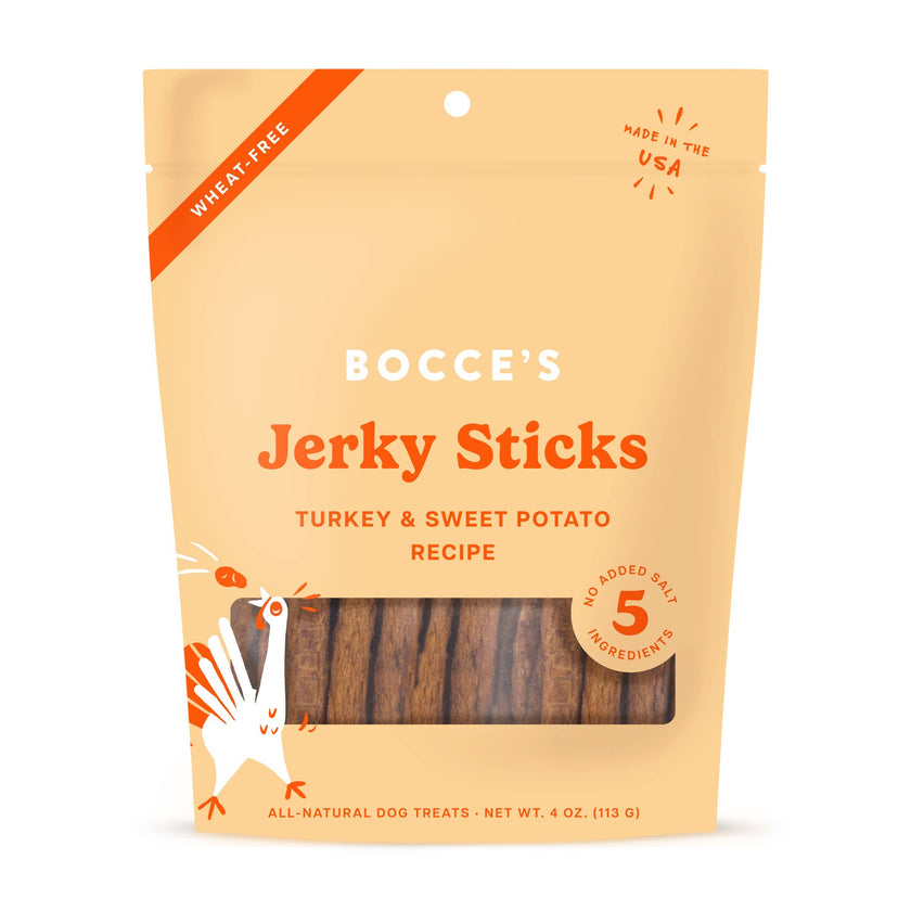 Pet Palette Distribution - Bocce's Bakery Turkey Grazers Jerky Sticks Dog Treats 4oz