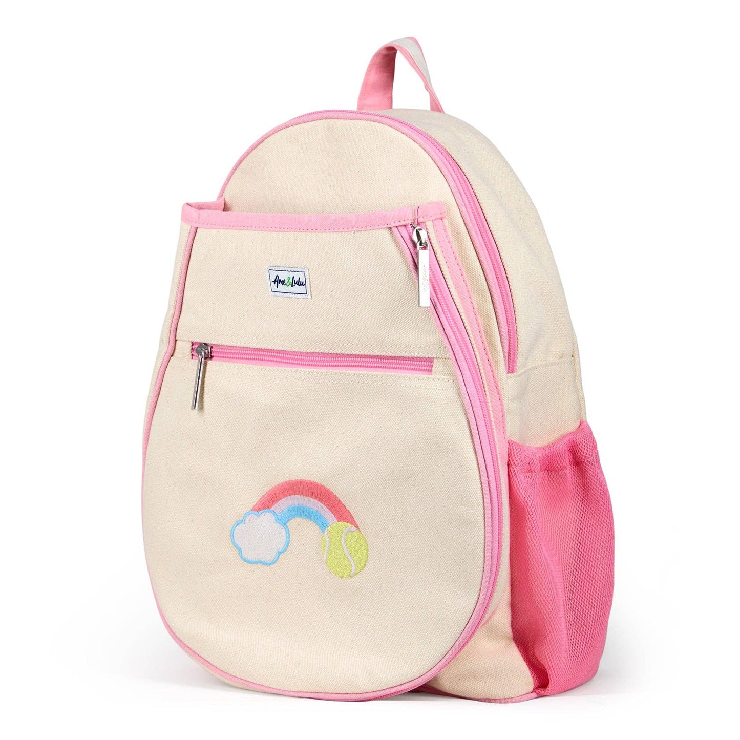 Ame & Lulu - Tennis Camper Backpack: Pink Pastel Rainbow