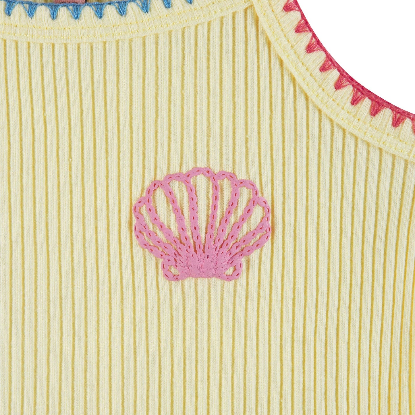 Andy & Evan - Kids (2-6x) Knit Halter Tank & White Gauze Skort | Beach Dreams: Yellow / 6X