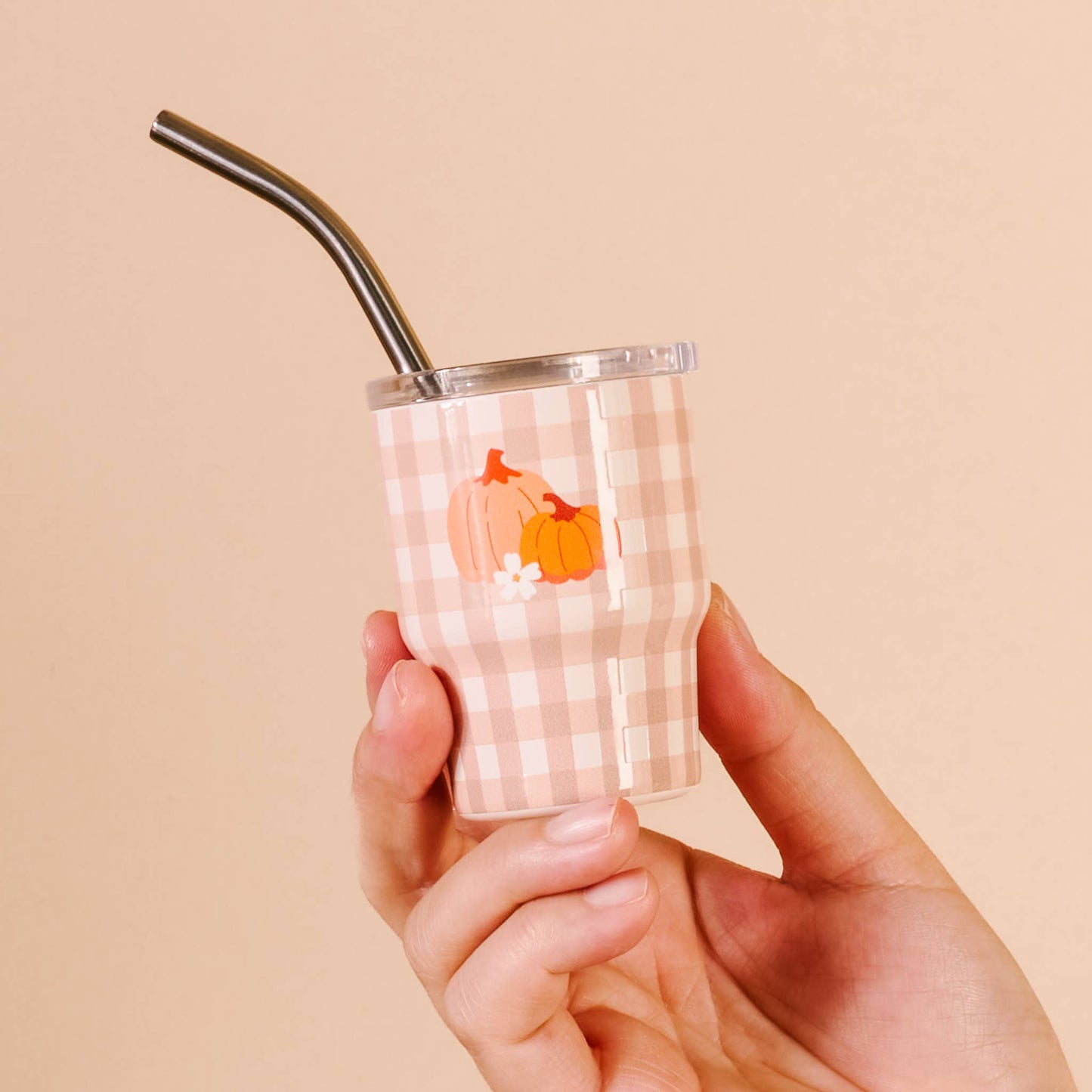 The Darling Effect - 2 oz Tiny Tumbler-Pumpkin Gingham