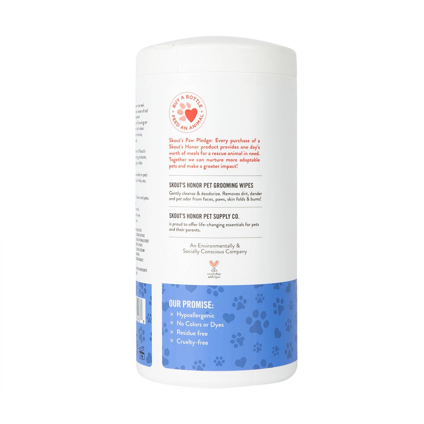 Pet Palette Distribution - Skout's Honor Pet Grooming Wipes for Dogs & Cats 80ct