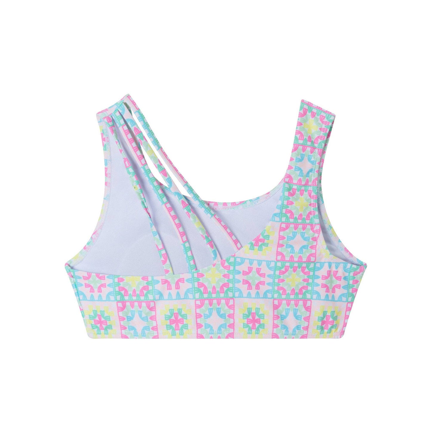 Andy & Evan - Kids (7-16) Two Piece Swimsuit | Multicolor Crochet: Pink