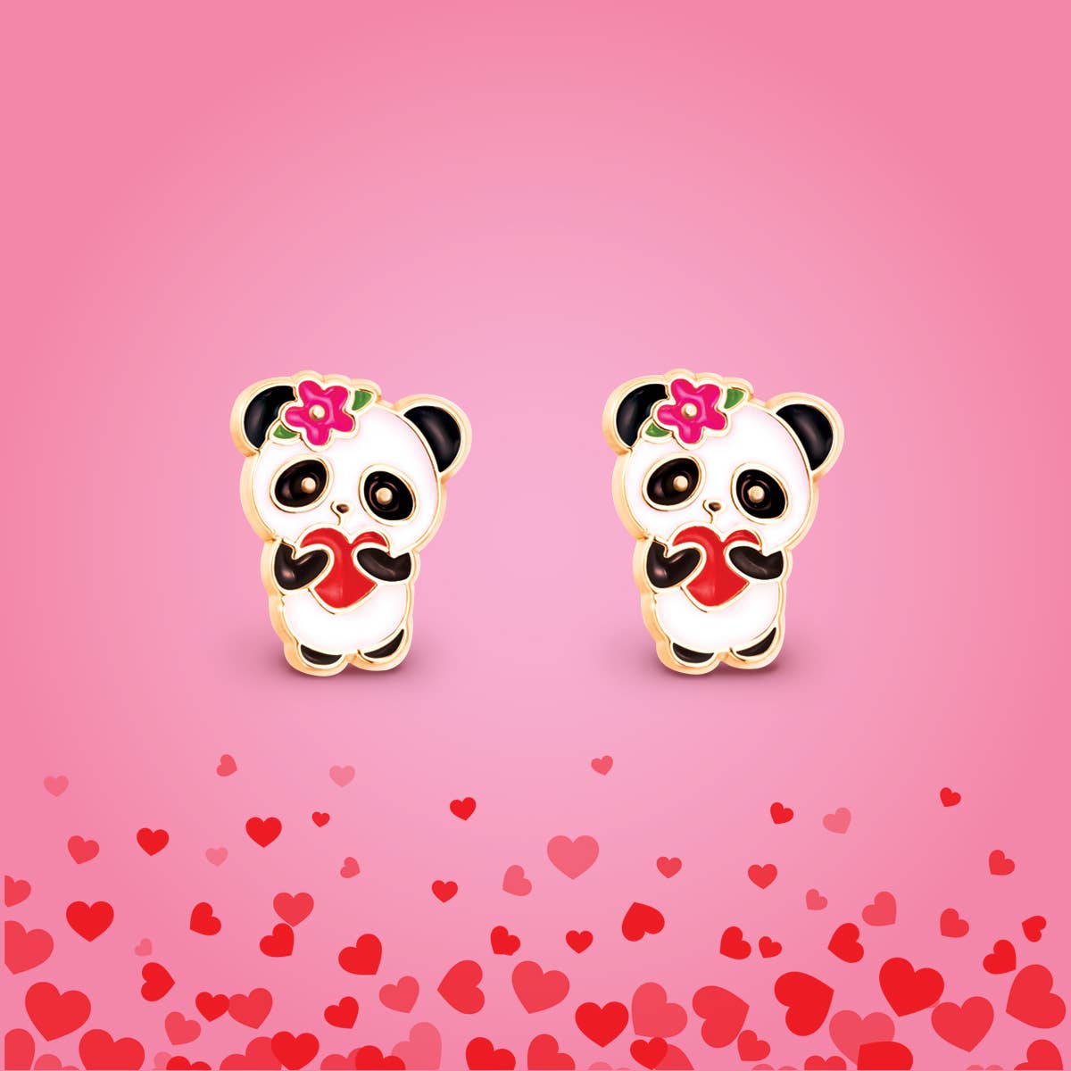 Girl Nation - Panda Love Cutie Stud Earrings